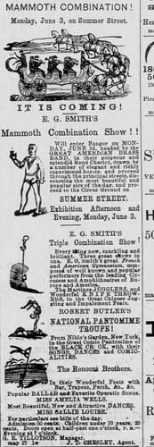 Antique Circus E.G. Smith's Great Combination Show Canaan Maine Amos Chase 1867 - Picture 12 of 12