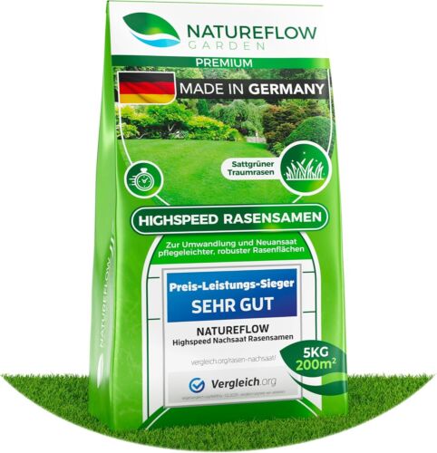 Rasensamen schnellkeimend Frühjahr 1kg für 40m² Premium Nachsaat Made in Germany - Bild 10 von 16