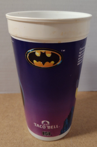 Tazas de plástico Batman Taco Bell/Juego de 3/1989/Batmobile/Batwing/Pepsi/Keaton - Imagen 5 de 9