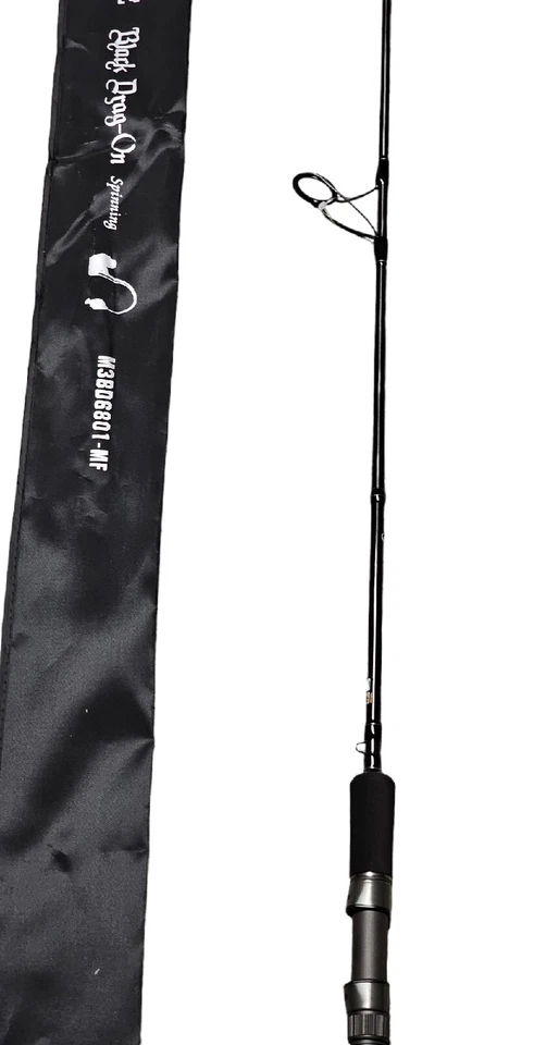 Varilla giratoria M3Tackle negro carbono arrastre en tierra M3BD6801-MF 17-35 lb Fuji Foto 4 de 4