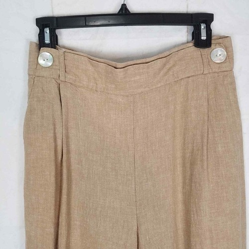 Nanette lepore linen blend pull on wide leg pants size 8 - Picture 4 of 9