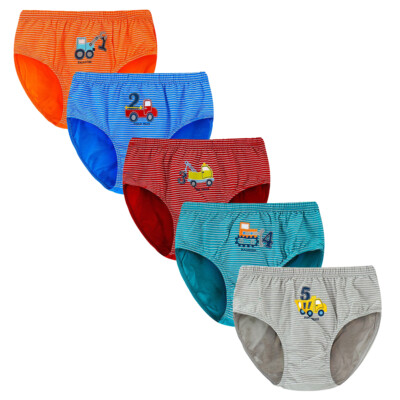 5er-Pack Jungen Slips Kinder Unterhosen Baumwolle Unterwäsche Slips Kleinkind