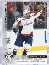 Upper Deck hockey 2022 Game Dated Moments Alex Ovechkin 