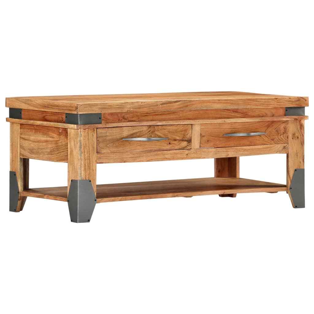 Modern 43-inch Acacia Wood Coffee Table for Stylish Living Spaces-image