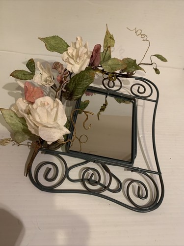 Vintage Standing Mirror..Adorned w/ Flowers & Leaves!!! - Picture 5 of 5