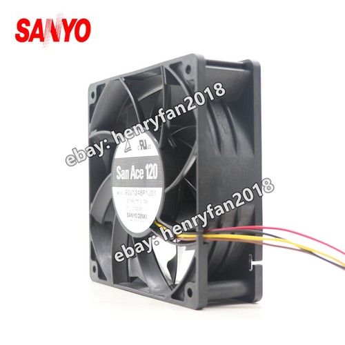 SANYO Denki 9GV1248P1J01 SanAce DC 48V 0.75A 120*120*38MM 4-wire PWM Cooling Fan - Picture 3 of 5