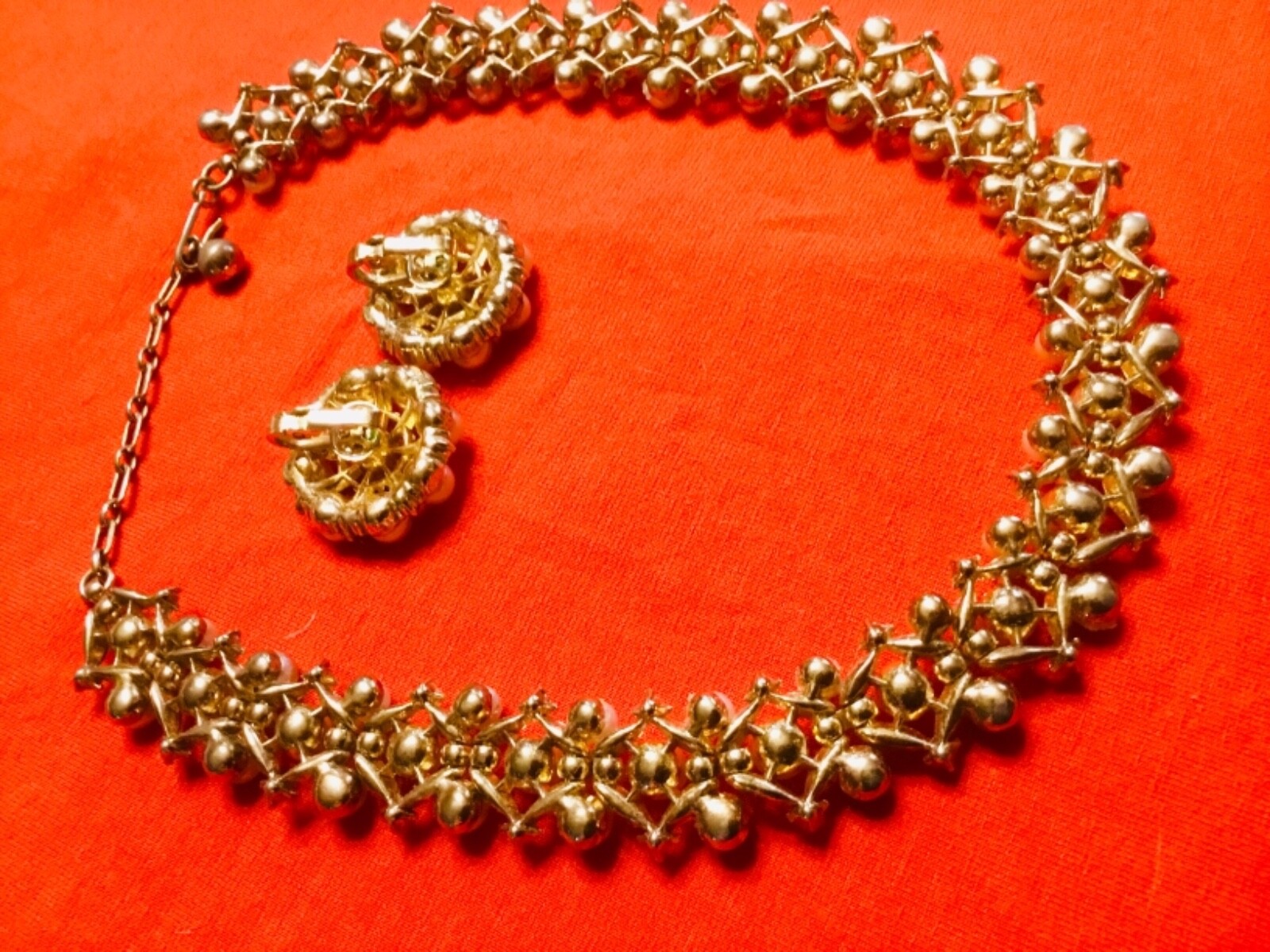 Antique Vtg TRIFARI Crown Faux PEARL Rhinestones … - image 3