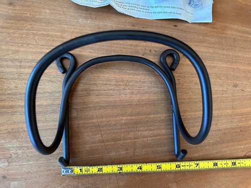 1 PIECE POTTERY BARN SIINGLE MODULAR WINE RACK WALL HANGER BLACK METAL NIB - Picture 5 of 6