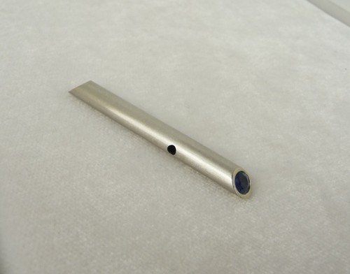 BUNZ Anhänger 950 Platin mit Saphir (synth.) 50mm Stabanhänger für Halsschnur - Bild 3 von 9