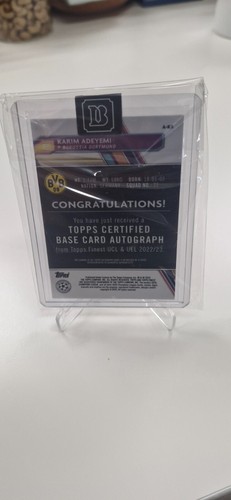 2022/23 TOPPS FINEST CHAMPS LEAGUE KARIM ADEYEMI DORTMUND AUTO GOLD 47/50 A-KA - Zdjęcie 2 z 2