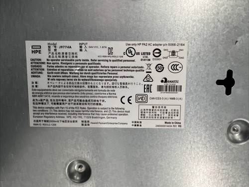 HPE HP Aruba 2530-8G PoE+ 8-Port Gigabit Ethernet Switch J9774A NO/pwr adapter - Picture 6 of 6