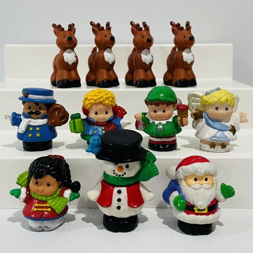 Fisher Price Little People Christmas Figures x 11 Santa Elf Reindeer Angel Xmas - Picture 2 of 24