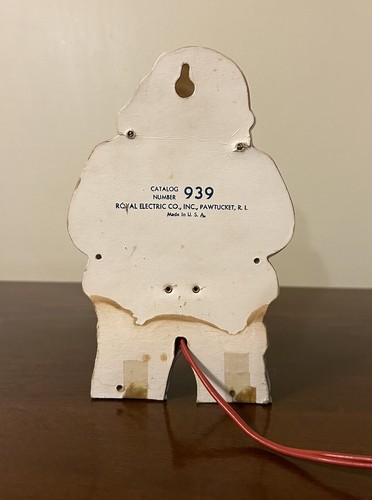RARE VTG Royalite Electric Jolly Christmas Santa & Tree Wall Decoration #939 IOB - Picture 5 of 20
