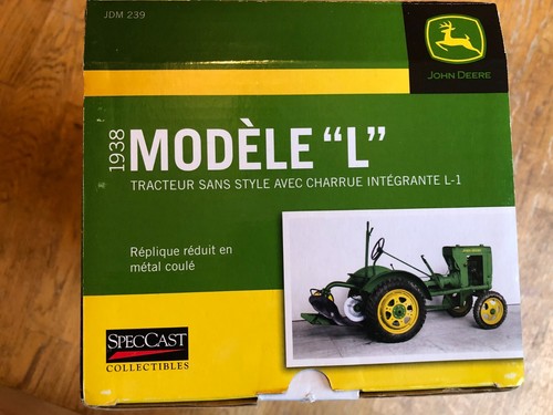 1938 John Deere "L" Tractor with 1 bottom plow in 1:16 Scale by Spec Cast toys - Picture 20 of 24