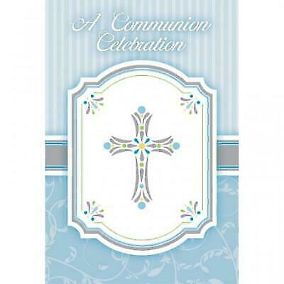 COMMUNION BLUE//Boy BLESSING Tableware /& Decorations {Amscan} Banner//Balloon