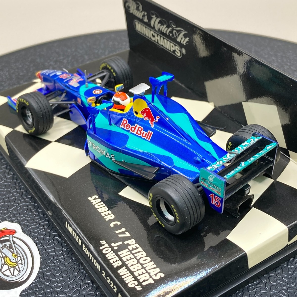 MINICHAMPS 1/43 ジャンアレジ ザウバー C17 ペトロナス MINICHAMPS 1/43 Sauber C17 Petronas Johnny Herbert #15 Tower