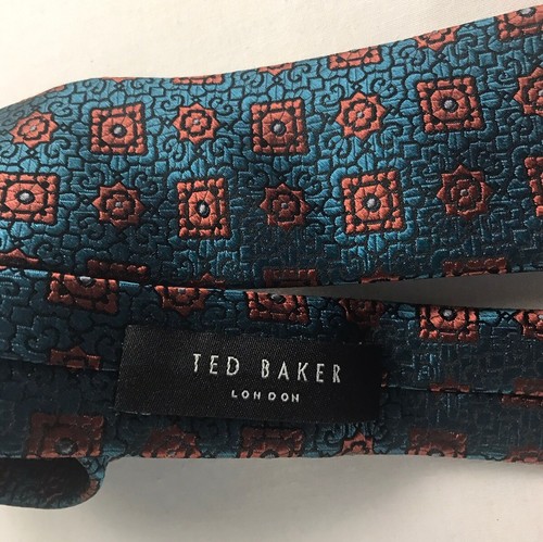 Ted Baker Narrow Silk Tie Geometric - Picture 4 of 24