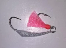 3 Pack Pompano Jigs w/Pink Teaser CRACKED SAND FLEA  T&A JIGS Mackerel Bluefish