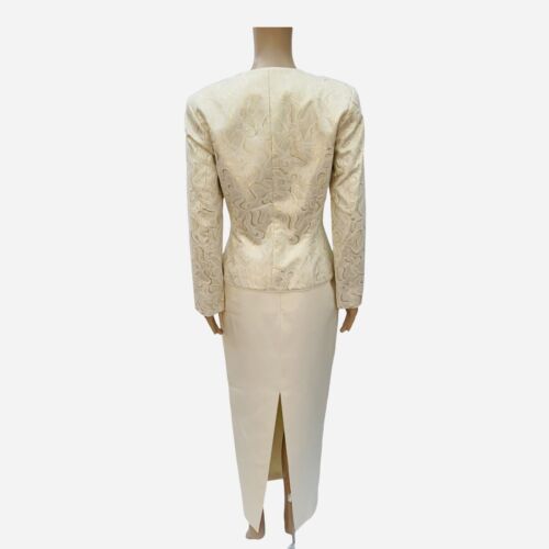 Anthea Crawford 2 Piece Skirt Suit Mother Of The Bride Cocktails Evening Size 8 - Picture 4 of 12
