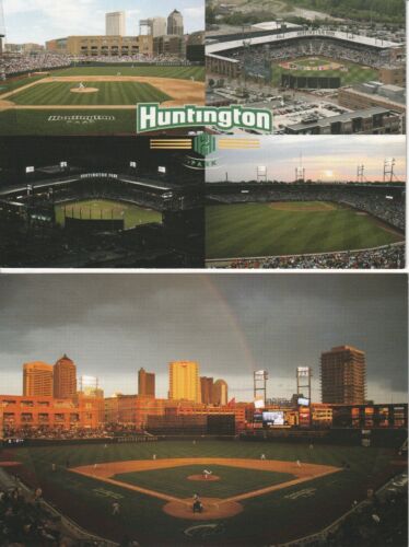 (2) Cartoline Triple-A Columbus Clippers Huntington Park Baseball Stadium