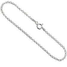 Sterling Silver 2 mm Rolo Chain Necklace or Bracelet, NICKEL FREE, Made in Italy