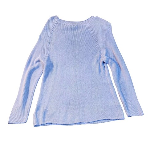 Nuevo Suéter Croft & Barrow Para Mujer Talla L Azul Tejido Cuello Redondo - Imagen 6 de 9