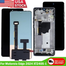 A For Moto Edge 2024 XT2405-1 LCD Display Touch Screen Digitizer Assembly Frame