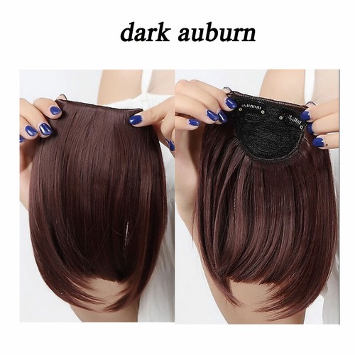 Lady 100% Naturale Bangs Clip in Frange Estensioni Capelli Front Bang Come Capelli Umani - Foto 27 di 30