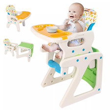 3 in 1 Adjustable Baby High Chair Seat Convertible Toddler Feeding Tray US
