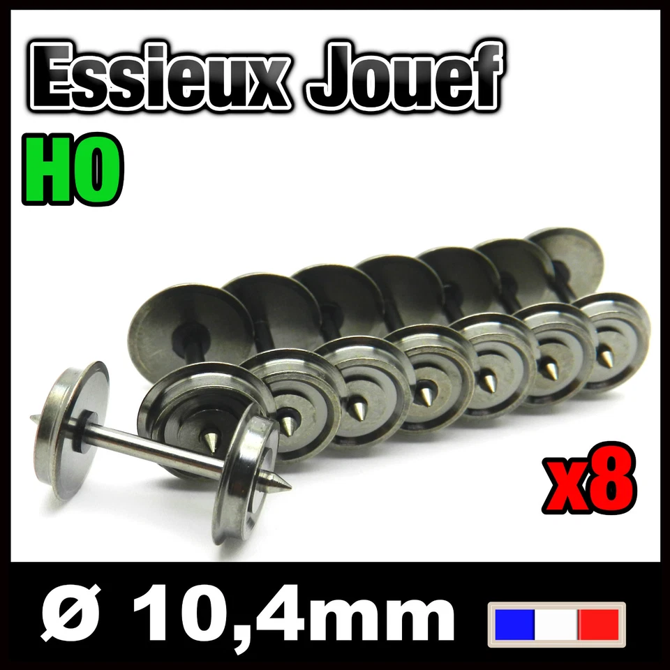 6104/8# 8pcs Essieux Jouef de remplacement ø 10,4 mm d'excellente qualité
