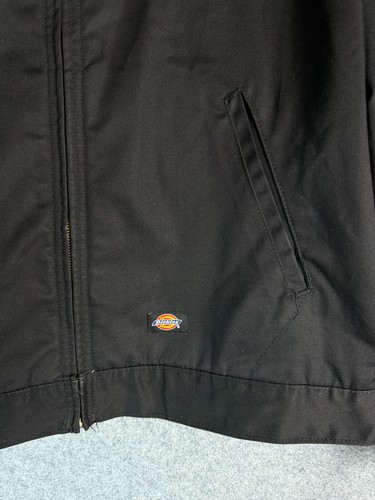 Dickies Insulated Eisenhower Jacket Mens Size XL Black Long Sleeve Full Zip Logo - Picture 7 of 20