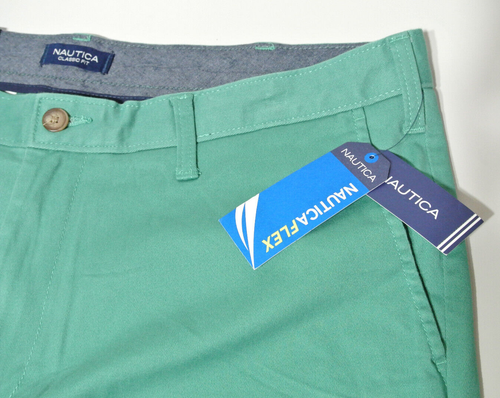 NEW Nautica Flex Clipper Short Men's 38 MSRP $49.50 Flat Front - Deep Fern Green - Picture 7 of 7