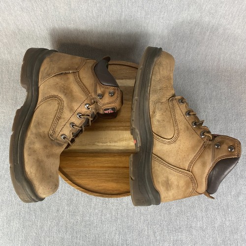 Red Wing King Toe Work Boots Mens Size 9 E2 Wide Brown Safety Toe Waterproof - Picture 6 of 10