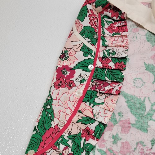 Sur La Table Geranium Floral Red Green Pink Apron Holiday Pretty - Read - Picture 9 of 17