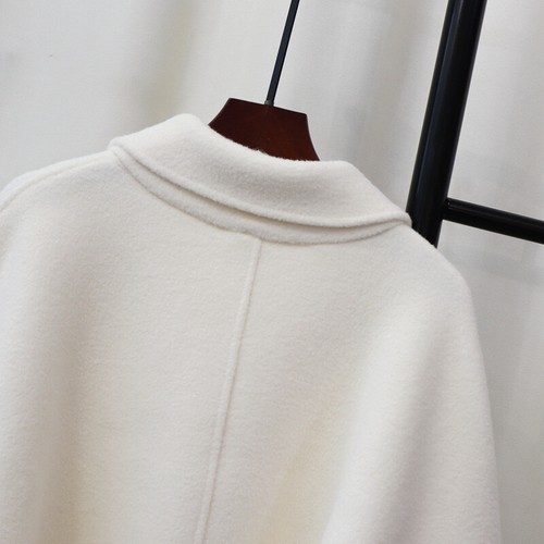 Winter Woman Knitted Cloak Jacket Lapel Cashmere Wool Fur Sleeve Coat Shawl New - Bild 17 von 27