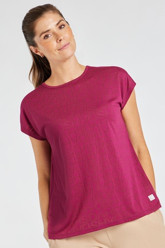 Ex Bonmarche DASH - Short Sleeve Burnout T-Shirt with Wrap Over Back Detail - Picture 9 of 27