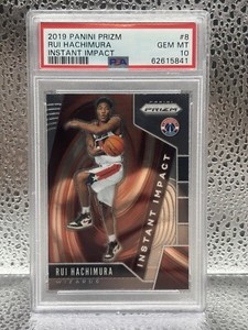 2019 Panini Prizm Rui Hachimura Rookie Instant Impact PSA Gem Mint 10 Card #8