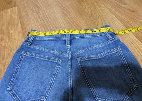 Madewell Denim Shorts The Perfect Mid Length Jean Shorts Size 25 Cutoff Frayed - Picture 12 of 12