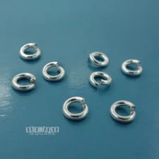 8 Heavy Duty Sterling Silver 6mm Open Jump Ring Connector 15 Gauge 1.4mm #33462