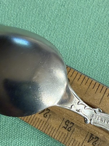 El Paso Texas Etched Gold Wash Antique Sterling Shepard Spoon (S303 ) - Picture 11 of 15