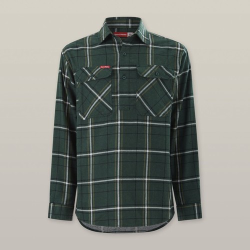 Hard Yakka Mens Closed Front Flannelette Shirt (Y04006) XS-6XL RRP$34.95 - Picture 9 of 17
