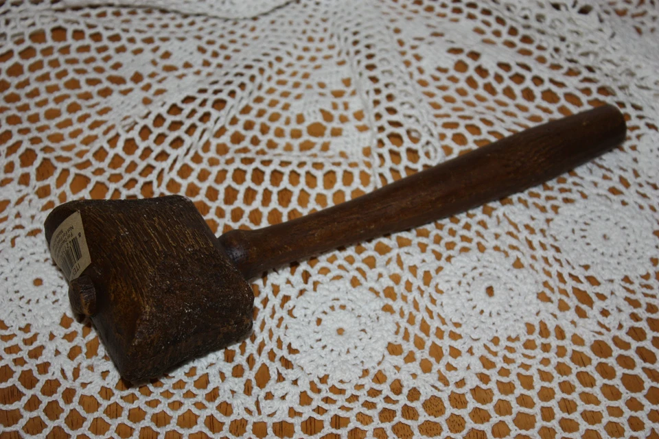 Primitive Country Resin Wooden Mallet Decor Large 11" Length Item #10090 - Image 3 of 4
