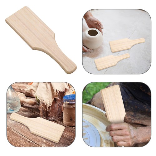4 Pcs Wooden Clay Tablet Modeling Paddle Ceramic Sculpting Tools - Picture 5 of 12