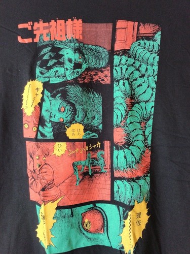 T-shirt Junji Ito Collection uomo XL nera anime horror girocollo manica corta - Foto 3 di 10
