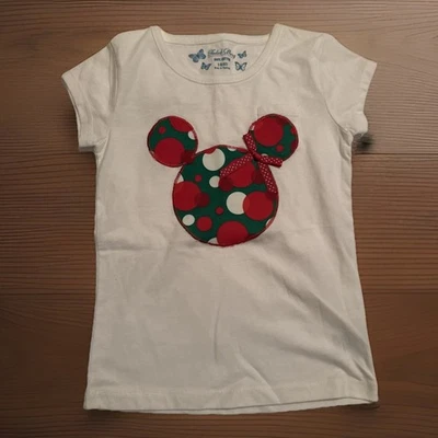 Camisa Boutique Minnie Mouse Bordada Disney Personalizada 6/6x Lazo Extraíble Nueva Sin Etiquetas - Imagen 1 de 3
