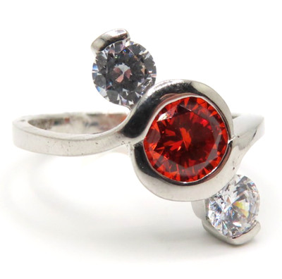 Wunderschöner DIAMONIQUE Ring 925 Sterling Silber Farbsteine Zirkonia DQCZ