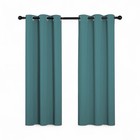Nicetown Sea Teal Blackout Curtains 34”X54” inches Long Grommets 2 Panels