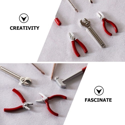 6 Pcs Kids Pretend Play Worker Kid Toy Spanner Miniature Hammer - Picture 6 of 12