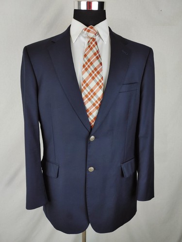 Jos. A. Bank Herren 42R Blazer Sakko Navy Blau 2 Silber Knöpfe Jacke Sport Mantel - Bild 9 von 16