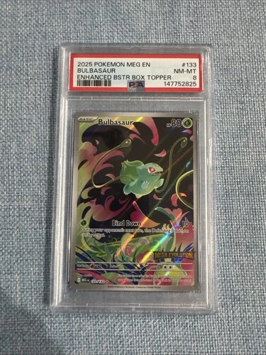 PSA 8 - 2025 Bulbasaur - (Mega Evolution Stamped) 133/132 Holo Pokemon